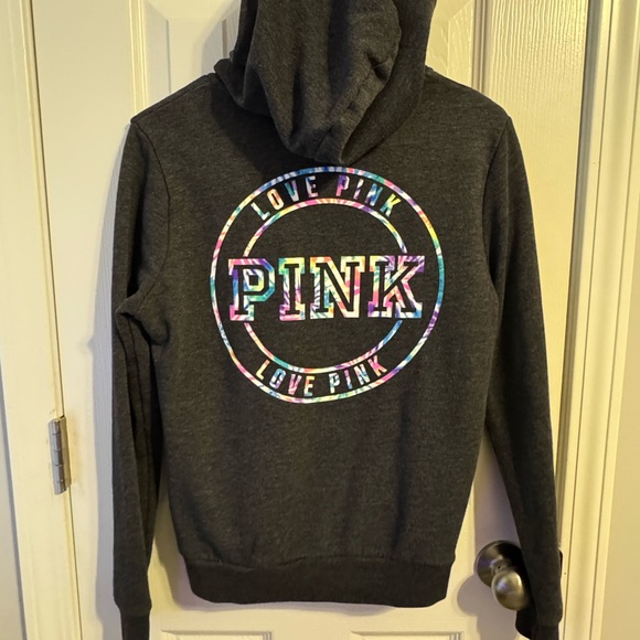 PINK Victoria's Secret Jackets & Blazers - Gray Love PINK Hoodie